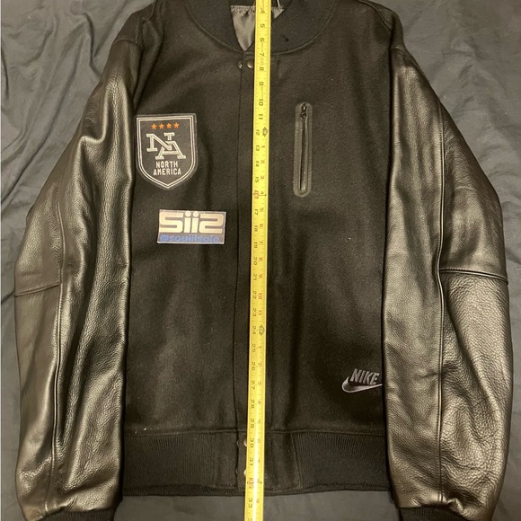 nike wool leather jacket